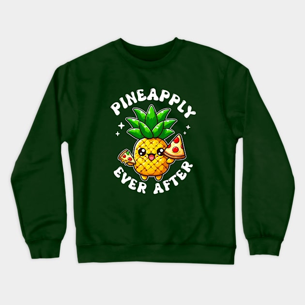 Pineapple Pizza Lover cute kawaii Pineapply Ever After Crewneck Sweatshirt by hippohost